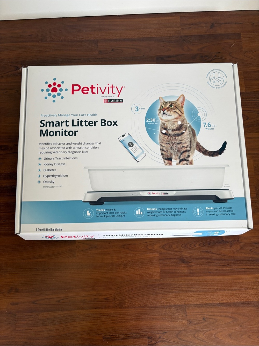 Petivity Smart Litter Box Monitor - White